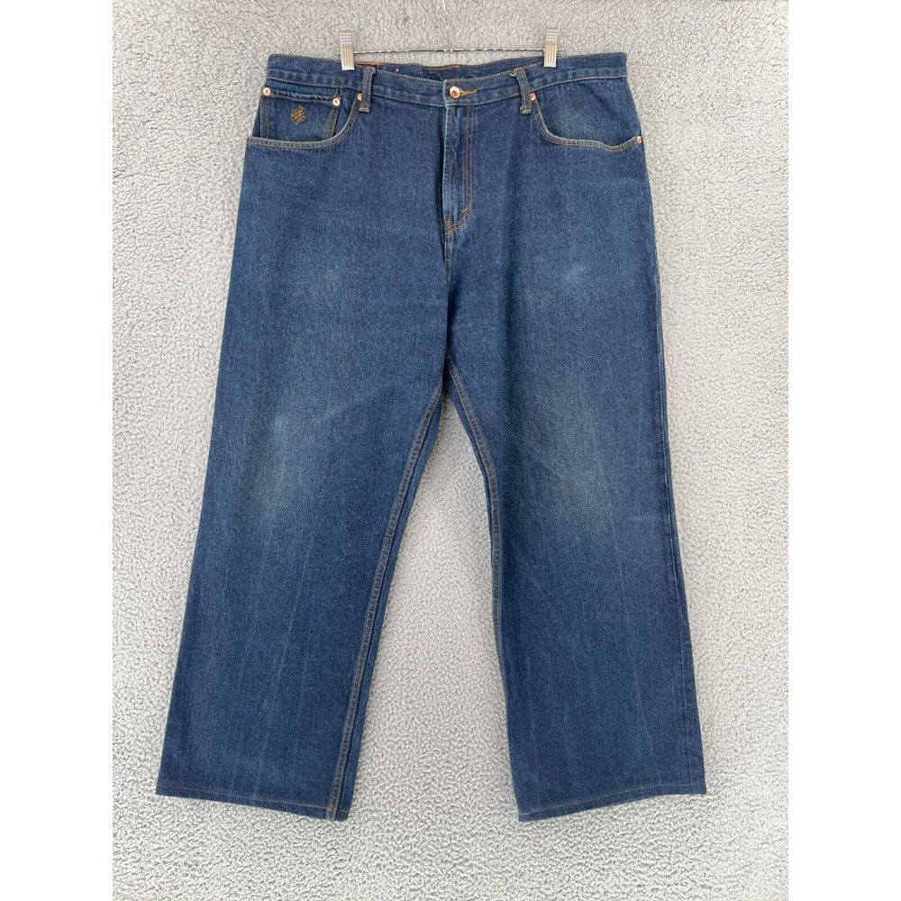 ROCAWEAR Jeans Mens 40x29 Blue Heavy Denim Streetwear Straight Leg Skater Goth